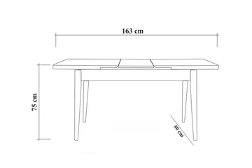 Idehult Matgrupp 4 delar 75 cm - Valnöt/Antracit - Möbler - Bord & matgrupper - Matgrupper