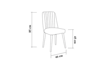 Idehult Matgrupp 4 delar 75 cm - Valnöt/Antracit - Möbler - Bord & matgrupper - Matgrupper