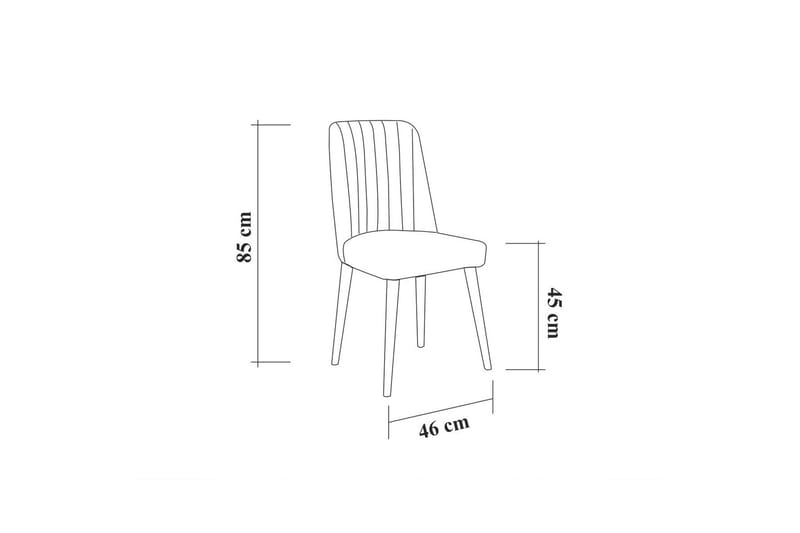 Idehult Matgrupp 4 delar 75 cm - Vit/Antracit - Matgrupper