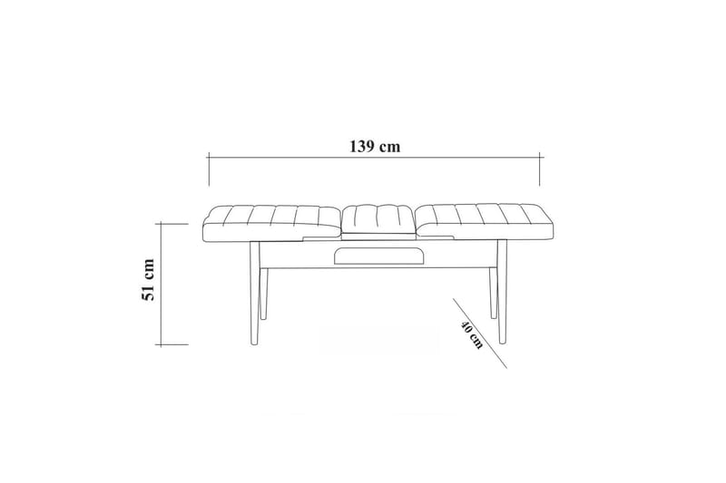 Idehult Matgrupp 4 delar 75 cm - Vit/Antracit - Matgrupper