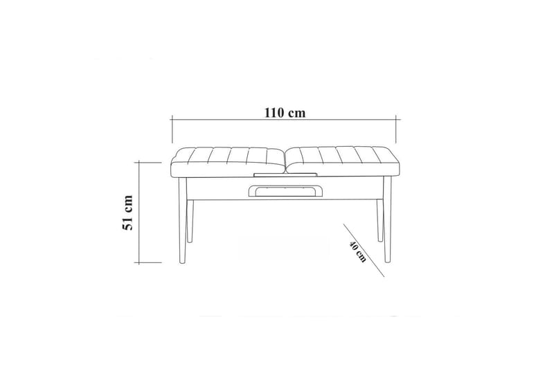 Idehult Matgrupp 4 delar 75 cm - Vit/Antracit - Matgrupper