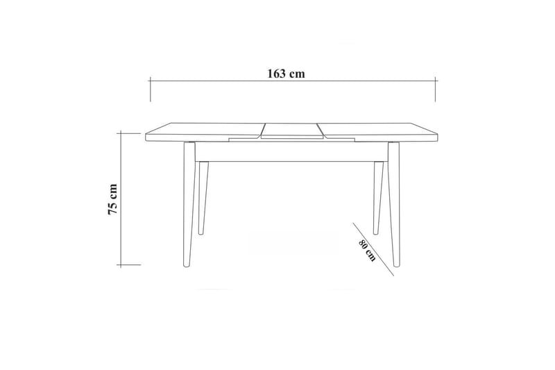 Idehult Matgrupp 4 delar 75 cm - Vit/Antracit - Matgrupper