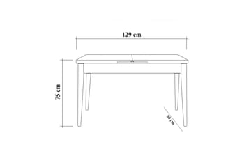 Idehult Matgrupp 4 delar 75 cm - Vit/Antracit - Möbler - Bord & matgrupper - Matgrupper