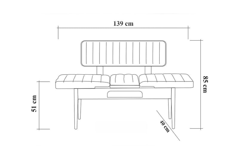 Idehult Matgrupp 5 delar 75 cm - Trä/natur/Antracit - Möbler - Bord & matgrupper - Matgrupper