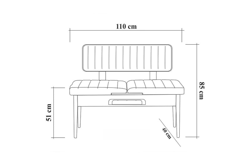 Idehult Matgrupp 5 delar 75 cm - Trä/natur/Antracit - Möbler - Bord & matgrupper - Matgrupper