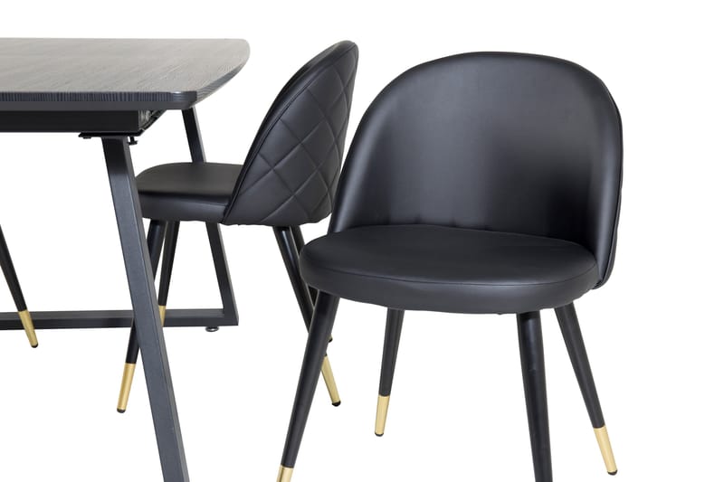 Inca Matgrupp Förlängningsbar 160 cm Rektangulär med 4 Velvet stolar - Möbler - Bord & matgrupper - Matgrupper