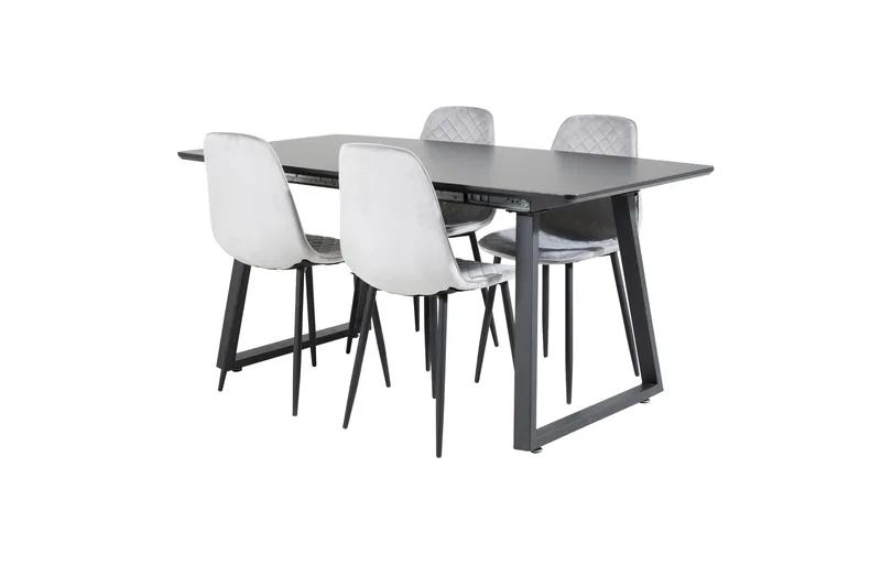 Inca Matgrupp Förlängningsbar 160 cm Rektangulär med 4 Polar stolar - Möbler - Bord & matgrupper - Matgrupper
