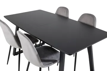 Inca Matgrupp Förlängningsbar 160 cm Rektangulär med 4 Polar stolar - Möbler - Bord & matgrupper - Matgrupper