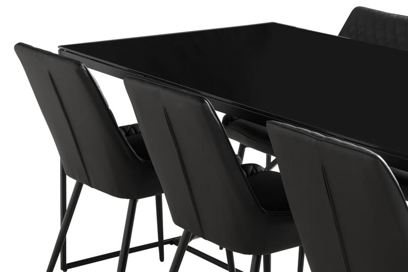 Indy Matgrupp 180 cm inkl 6 Hennebyn Stolar - Svart - Möbler - Bord & matgrupper - Matgrupper