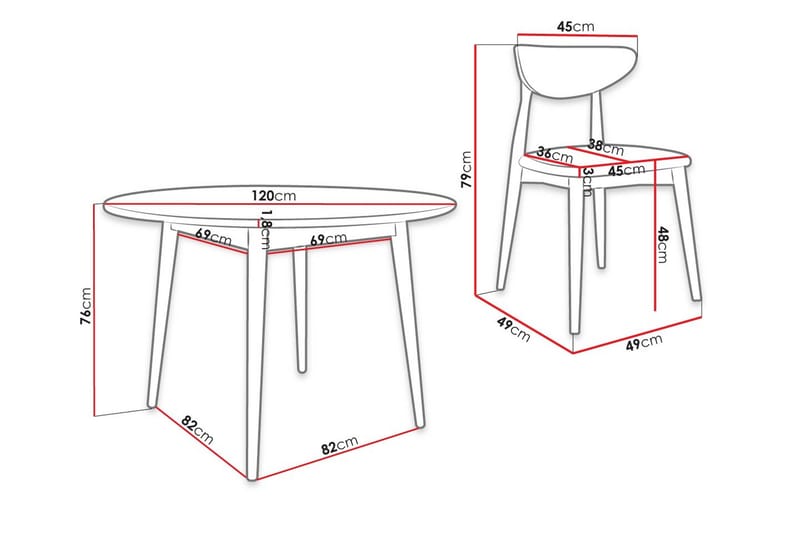 Ingram Matgrupp Blå - Möbler - Bord & matgrupper - Matgrupper