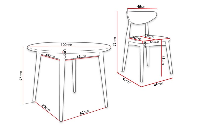 Ingram Matgrupp Blå - Möbler - Bord & matgrupper - Matgrupper