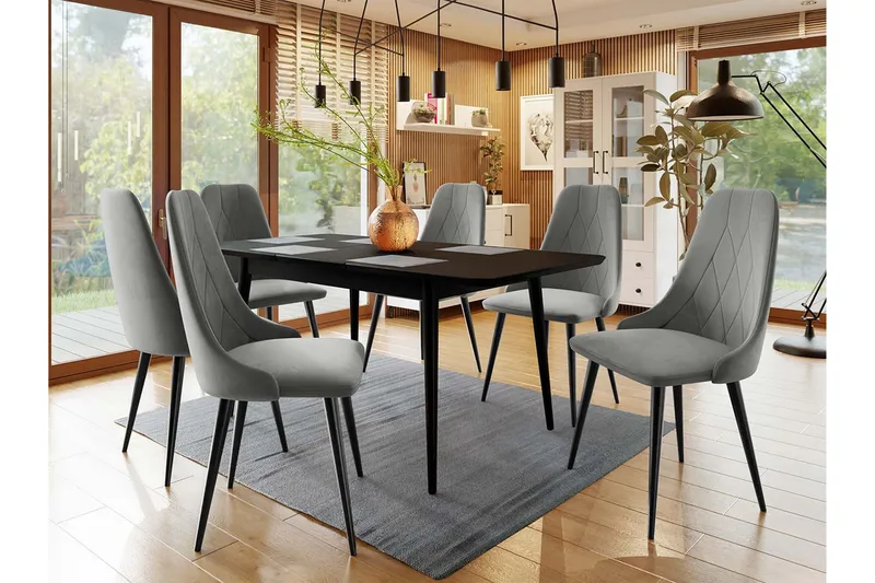 Ingram Matgrupp Rund Grå - Möbler - Bord & matgrupper - Matgrupper