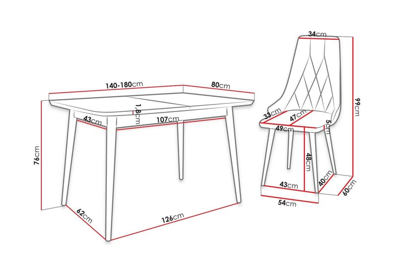 Ingram Matgrupp Svart - Möbler - Bord & matgrupper - Matgrupper