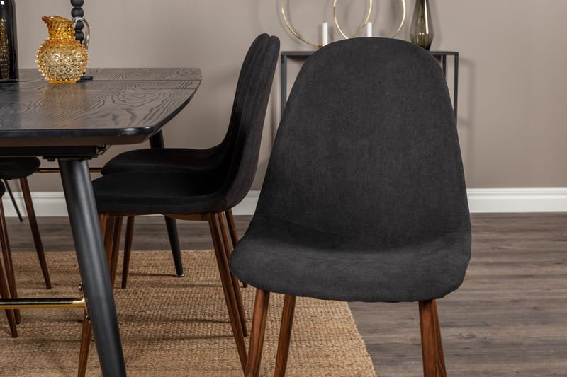 Irunea Förlängningsbar Matgrupp 180 cm inkl 6 Ypas Stolar - Svart/Brun - Möbler - Bord & matgrupper - Matgrupper
