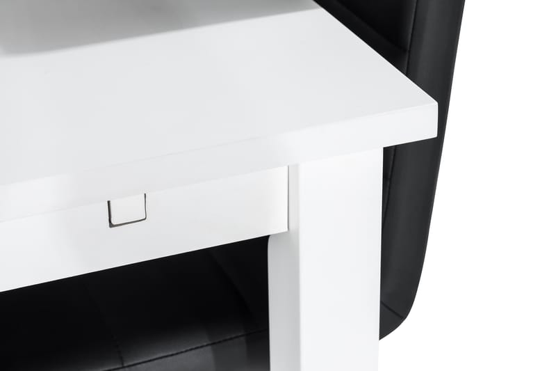 Jasmin Förlängningsbar Matgrupp 180 cm med 6 Cibus Stol - Vit/Svart - Möbler - Bord & matgrupper - Matgrupper