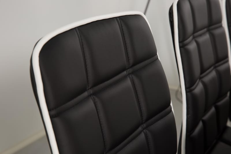 Jasmin Förlängningsbar Matgrupp 180 cm med 6 Frida Stol - Vit/Svart - Möbler - Bord & matgrupper - Matgrupper