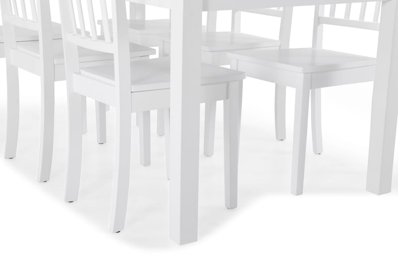 Jasmin Matbord med 6 st Hudson stolar - Vit - Matgrupper