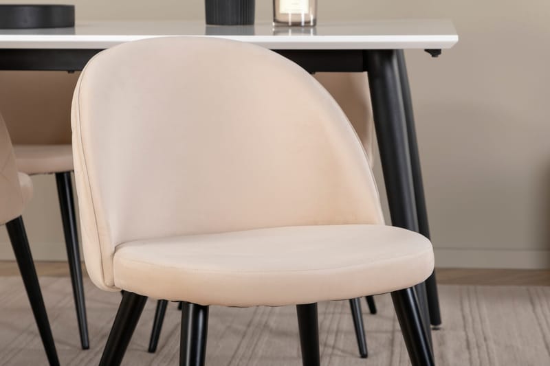 Jimmy matbord med 4st Velvet matstol - Möbler - Bord & matgrupper - Matgrupper