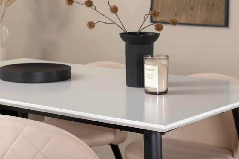 Jimmy matbord med 4st Velvet matstol - Möbler - Bord & matgrupper - Matgrupper