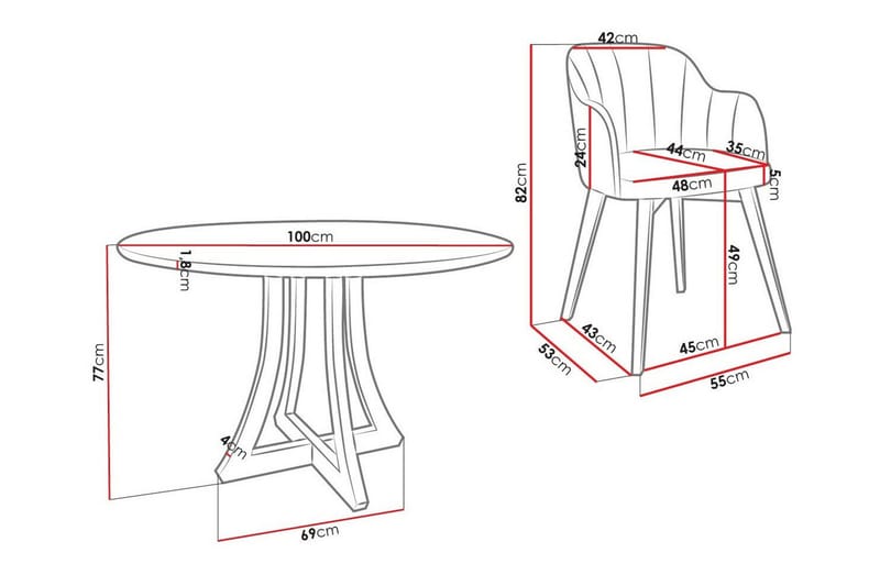 Kendale Matgrupp - Möbler - Bord & matgrupper - Matgrupper