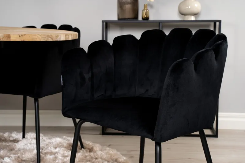 Kimberlee Matgrupp Rund 140 cm + 4 st Limhamn Matstolar, undefined