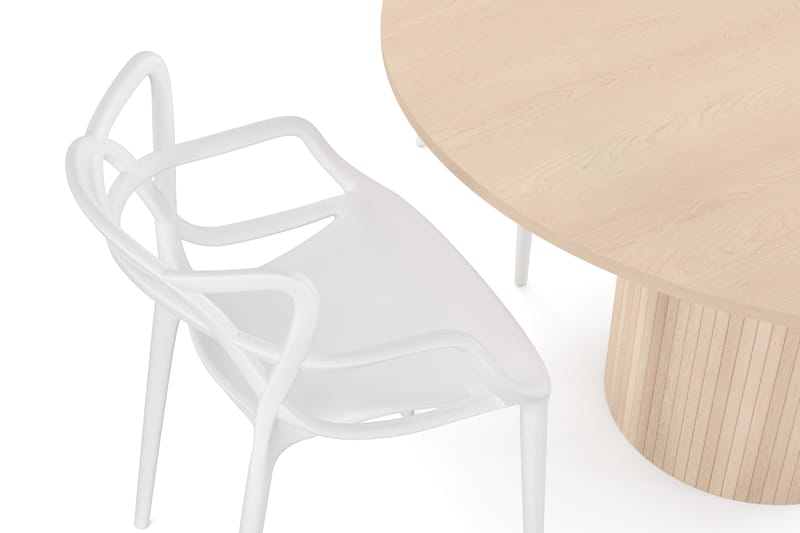 Kopparbo Matgrupp 130 cm Rund inkl 4 Daye Stolar - Beige/Vit - Möbler - Bord & matgrupper - Matgrupper