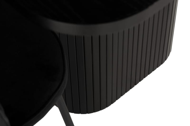 Kopparbo Matgrupp 200 cm inkl 6 Broddhult Stolar - Svart / Ribbade Ben - Möbler - Bord & matgrupper - Matgrupper