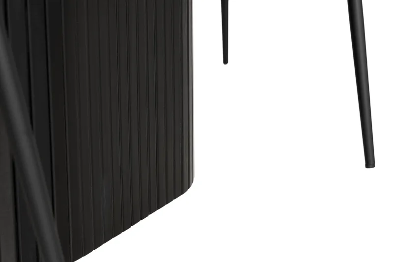 Kopparbo Matgrupp 200 cm inkl 6 Broddhult Stolar - Svart / Ribbade Ben - Möbler - Bord & matgrupper - Matgrupper