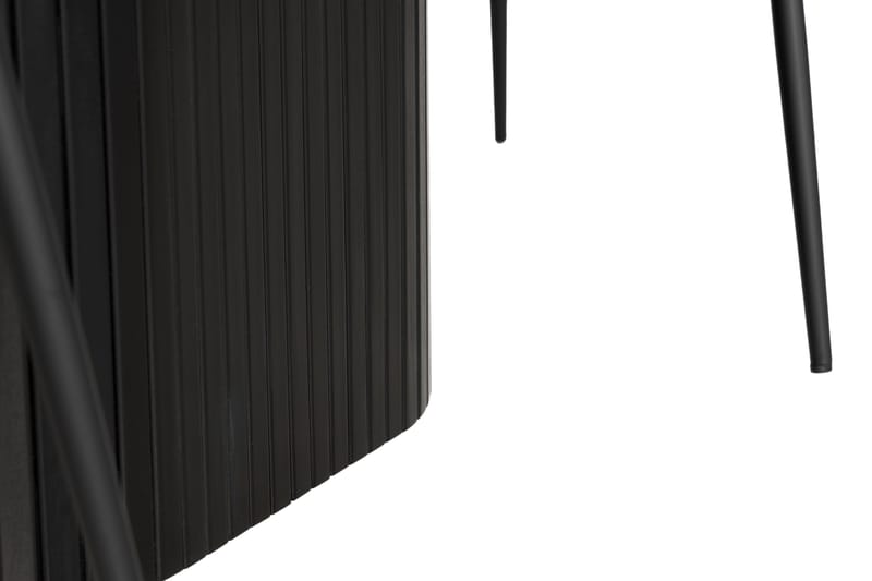 Kopparbo Matgrupp 200 cm inkl 6 Broddhult Stolar - Svart / Ribbade Ben - Möbler - Bord & matgrupper - Matgrupper