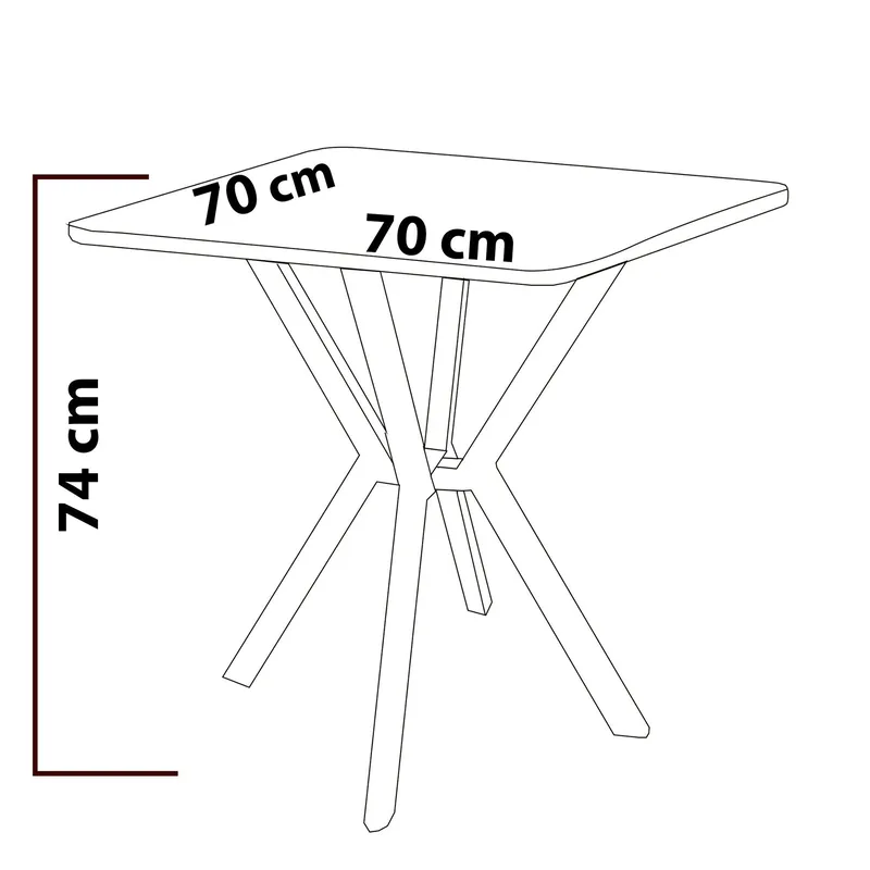 Krylor Matgrupp Bord 70 cm + 2 Stolar - Antracit Svart - Möbler - Bord & matgrupper - Matgrupper