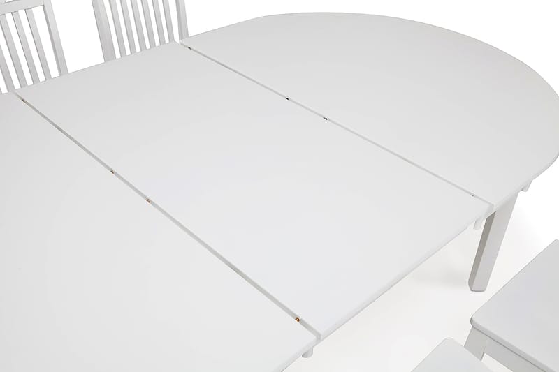 Läckö Förlängningsbar Matgrupp 150 cm med 6 Jenny Stol - Vit/Grå - Möbler - Bord & matgrupper - Matgrupper
