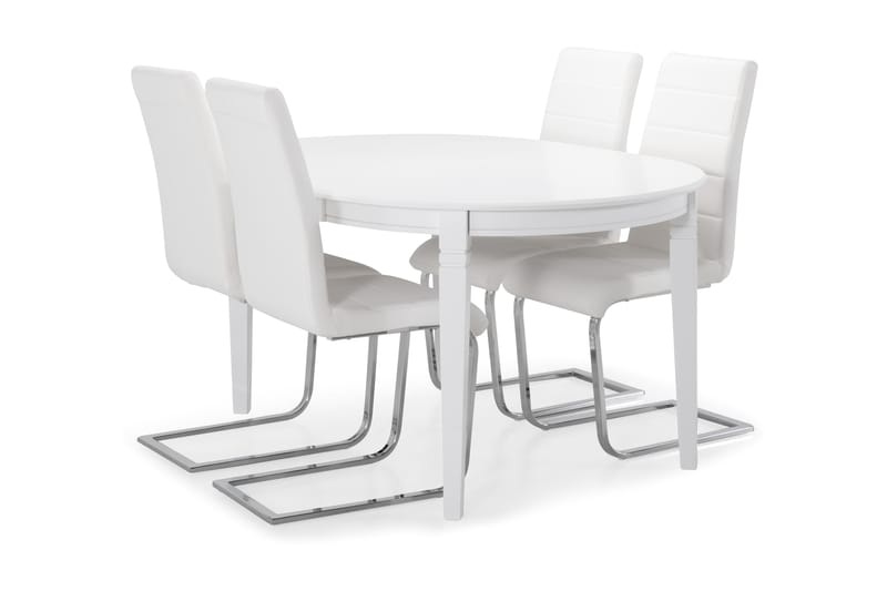 Läckö Matbord med 4 st Cibus stolar - Vit - Matgrupper