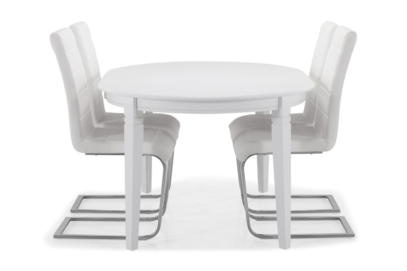 Läckö Matbord med 4 st Cibus stolar - Vit - Matgrupper