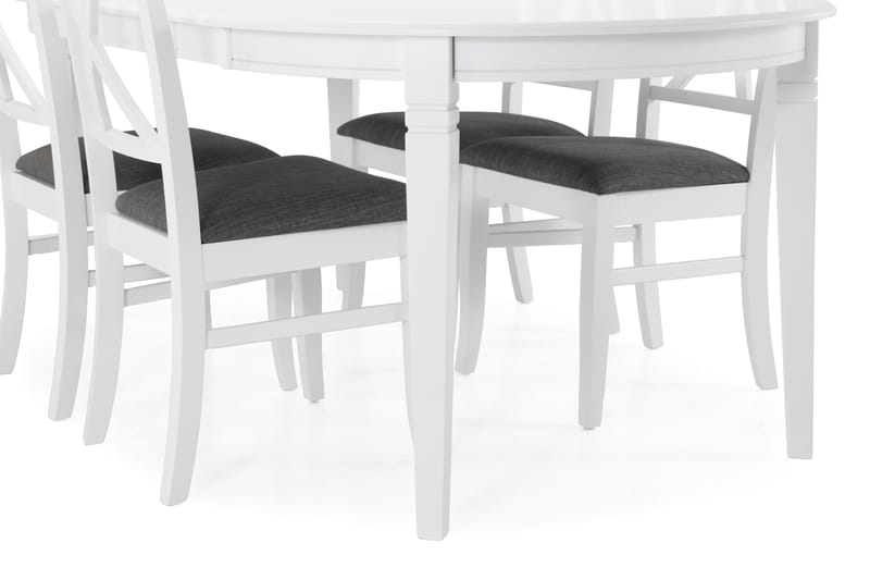 Läckö Matbord med 4 st Hartford stolar - Vit - Matgrupper