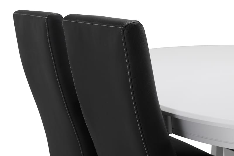 Läckö Matbord med 4 st Mazzi stolar - Vit/Svart - Matgrupper