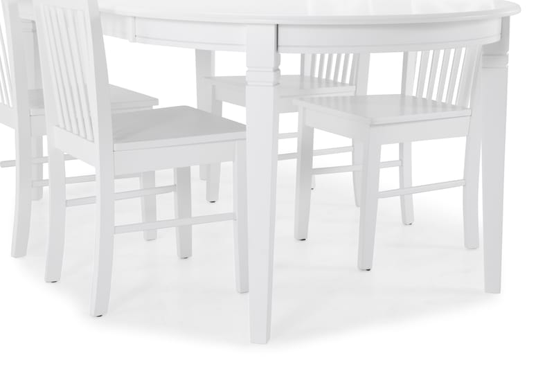 Läckö Matbord med 4 st Michigan stolar - Vit - Matgrupper