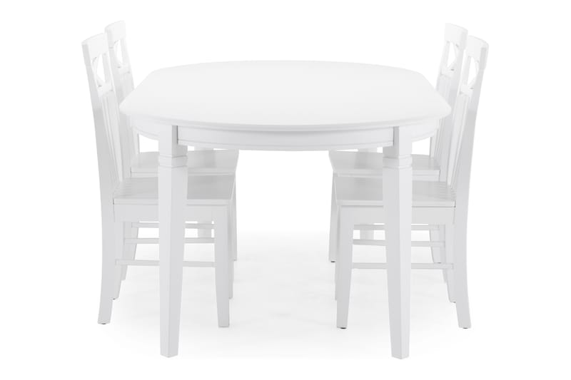 Läckö Matbord med 4 st Michigan stolar - Vit - Matgrupper