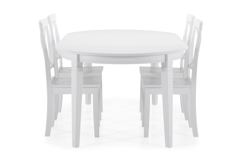 Läckö Matbord med 4 st Mirimar stolar - Vit - Matgrupper