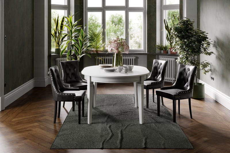 Läckö Matbord med 4 st Tuva stolar - Svart - Matgrupper
