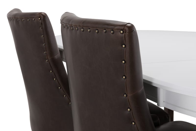 Läckö Matbord med 4 st Tuva stolar - Vit/Brun - Matgrupper