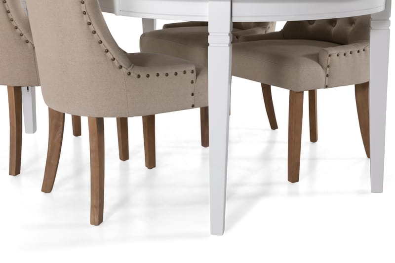 Läckö Matbord med 4 st Viktoria stolar - Beige - Matgrupper
