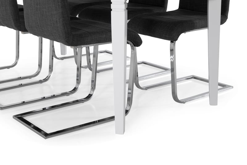 Läckö Matbord med 6 st Cibus stolar - Vit/Grå - Matgrupper