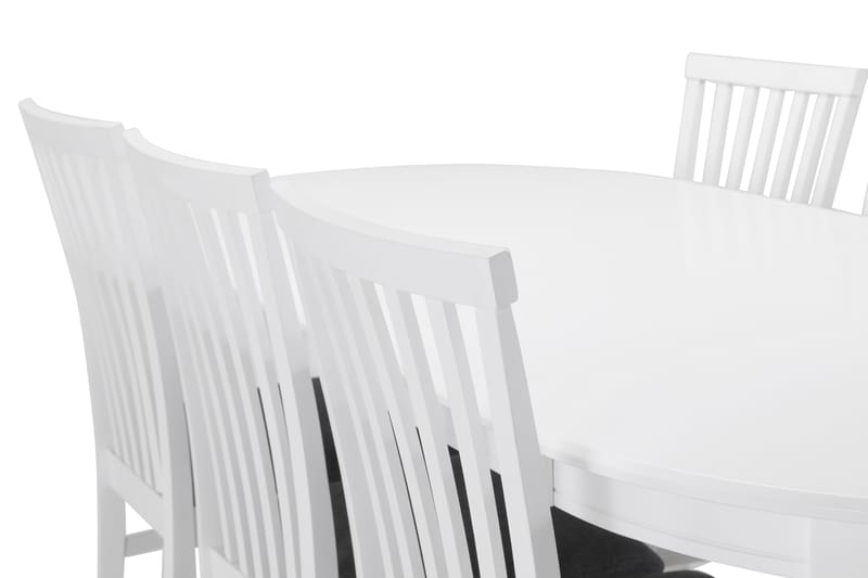 Läckö Matbord med 6 st Läckö stolar - Vit/Grå - Matgrupper