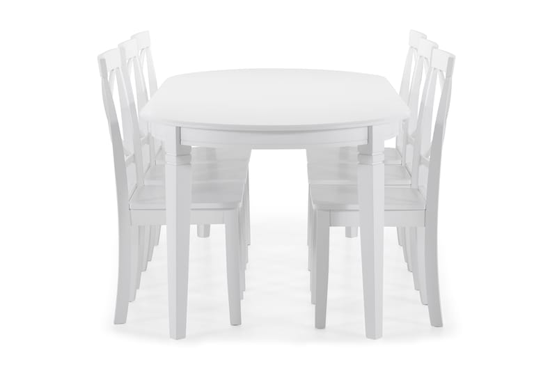 Läckö Matbord med 6 st Mirimar stolar - Vit - Matgrupper