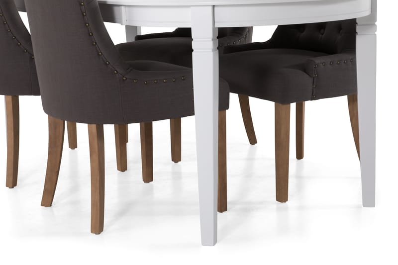Läckö Matbord med 6 st Viktoria stolar - Grå/Vit - Matgrupper