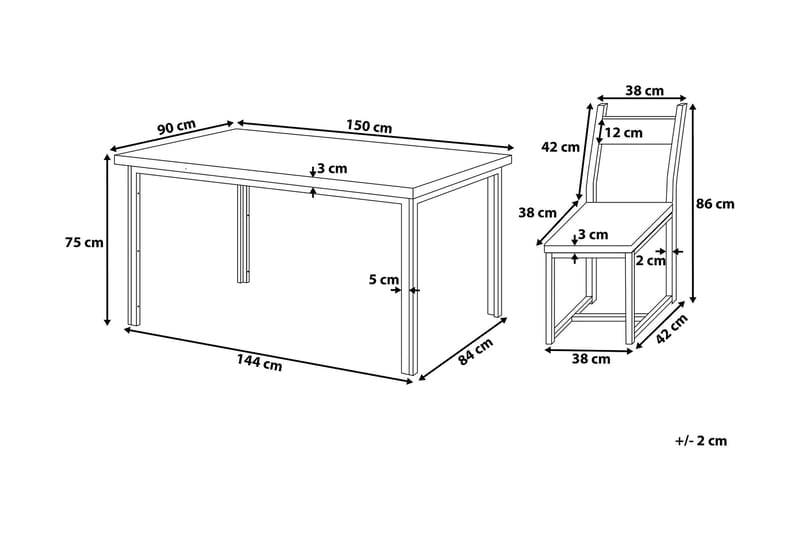 Laredo Matgrupp 90 cm - Svart - Möbler - Bord & matgrupper - Matgrupper