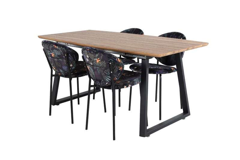 Leah Förlängningsbart Matbord med 4 st Moncoll Matstol - Möbler - Bord & matgrupper - Matgrupper