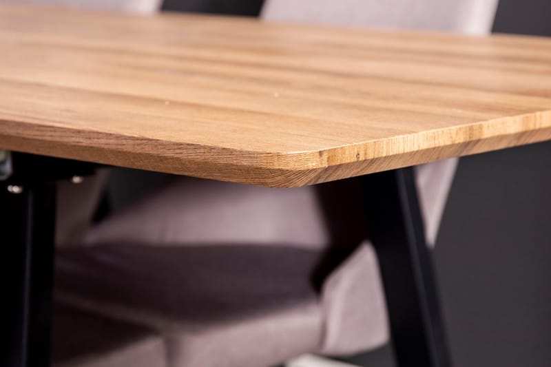 Leah Förlängningsbart Matgrupp med 4 Ludde Köksstol - Brun/Beige - Möbler - Bord & matgrupper - Matgrupper