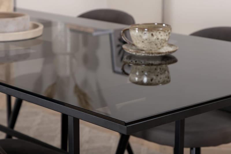 Leif matbord med 4st Velvet matstol - Möbler - Bord & matgrupper - Matgrupper