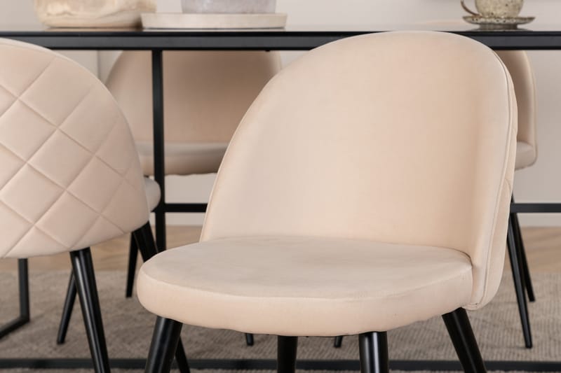 Leif matbord med 4st Velvet matstol - Möbler - Bord & matgrupper - Matgrupper